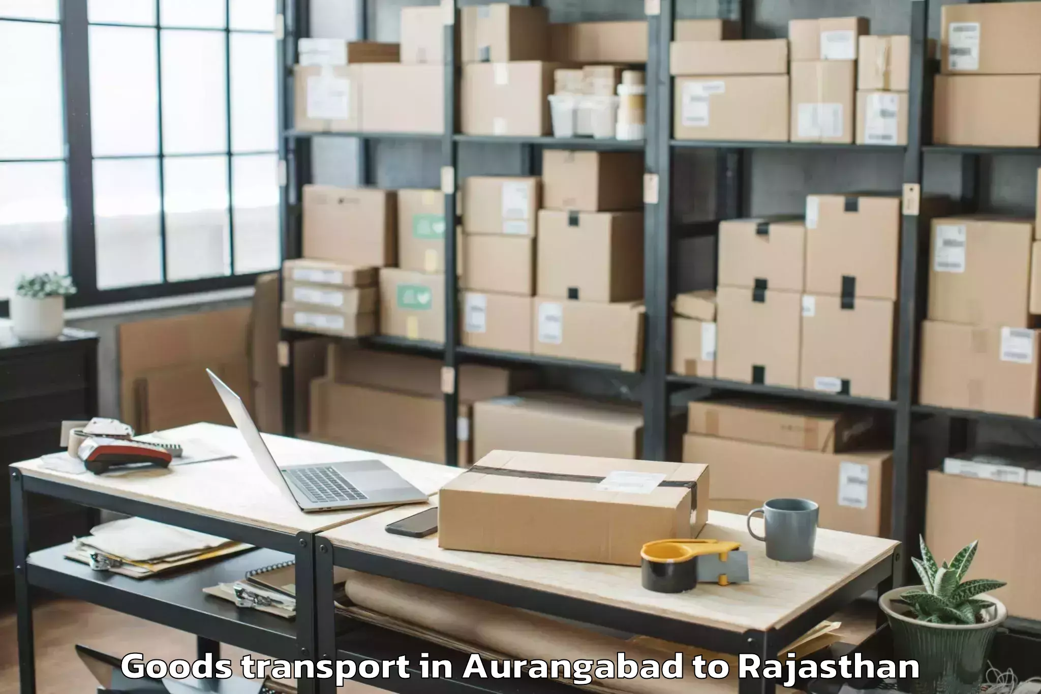 Easy Aurangabad to Sadri Goods Transport Booking